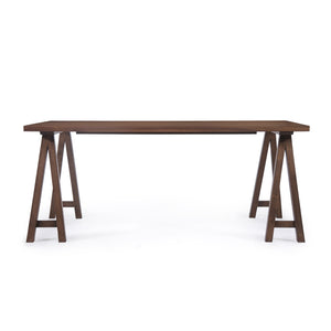 English Elm Christopher Knight Home® - DINING table solid wood and MDF farmhouse dining table 74.5" versatile large desk gaming surface farmhouse style durable design Walnut 60386.00