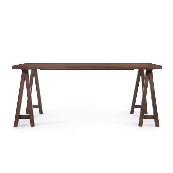 English Elm Christopher Knight Home® - DINING table solid wood and MDF farmhouse dining table 74.5" versatile large desk gaming surface farmhouse style durable design Walnut 60386.00