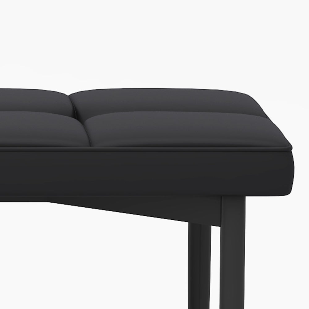 English Elm Table Modern Black Marble Pattern Dining Set - 6-Piece With Pu Chairs & Bench For Elegant Dining W1151S03579-GIGA