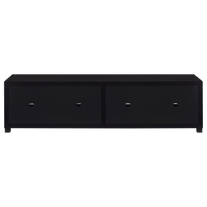 English Elm Arnaud Matte Black 3 Piece Entertainment Center with Media Towers for Living Room B062S01737