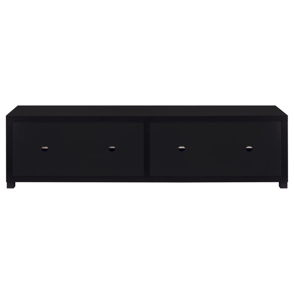 English Elm Arnaud Matte Black 3 Piece Entertainment Center with Media Towers for Living Room B062S01737