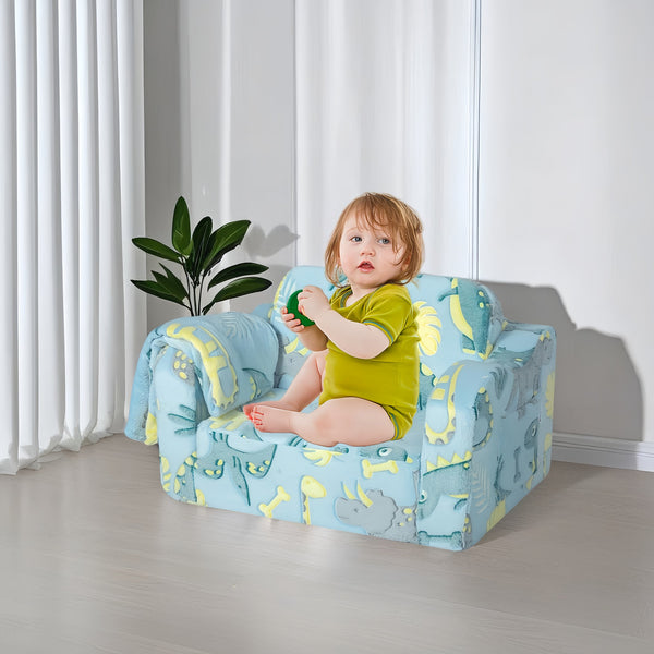 English Elm Toddler Modular Foam Play Couch Set for Kids — Compact Foldable Baby Sofa, Safe Durable, Easy-Clean (14.96x7.68x7.68) W1183P229938