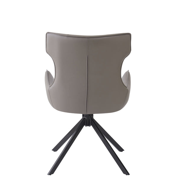 English Elm Damita Camel Faux Leather Swivel Side Chair Set of 2 — Padded Seat & Back, 180° Swivel, 220lb Capacity B2726P383865