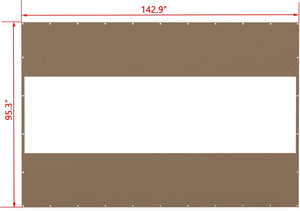 English Elm Heavy Duty Outdoor Clear Panel Curtain, 18 Oz Waterproof Pvc, Weather-Resistant Privacy Screen 8'H X 12'W W1859P238849