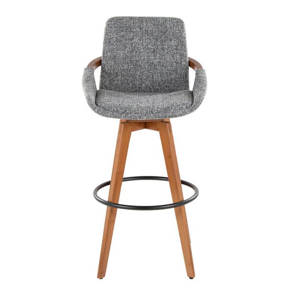 English Elm Dining/accent Chair Solid Wood Tapered Legs Cream Upholstery Mid-century Modern Seating Grey B202P471200