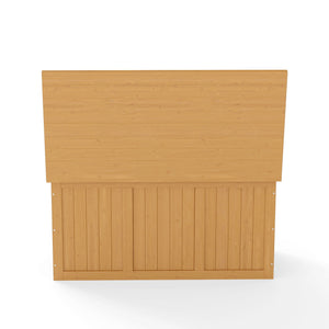 English Elm 67 Gallon Solid Wood Outdoor Deck Box with Hinged Lid Doubles as Patio Bench Seat W2640P327217