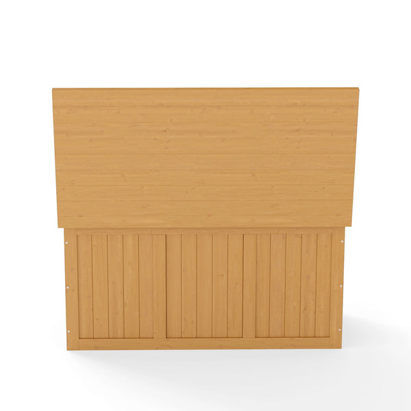 English Elm 67 Gallon Solid Wood Outdoor Deck Box with Hinged Lid Doubles as Patio Bench Seat W2640P327217