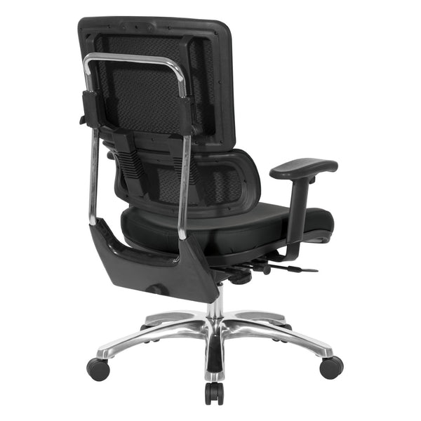 OSP Home Furnishings Dillon Ergonomic Managers Chair with Antimicrobial Upholstery and Lumbar Support Black 99662CDB-R107