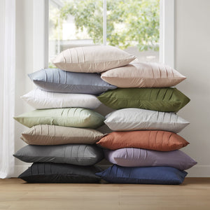 English Elm 3-piece Cal King Pintuck Pleated Microfiber Comforter Set Soft Washed Tailored Bedding Navy B035P463227