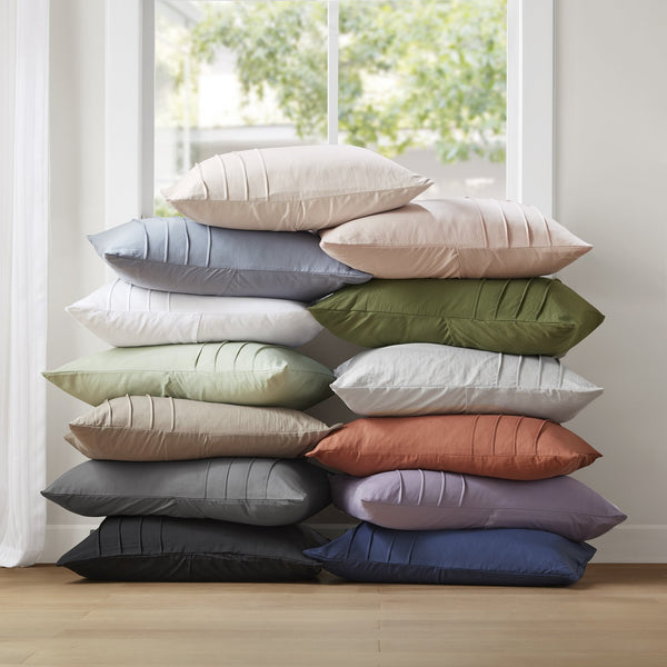 English Elm 3-piece Cal King Pintuck Pleated Microfiber Comforter Set Soft Washed Tailored Bedding Navy B035P463227