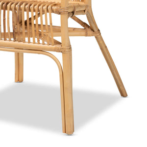 English Elm Modern Bohemian Rattan Woven Metal Dining Chairs Set of Two for Eclectic Spaces B2750P420353