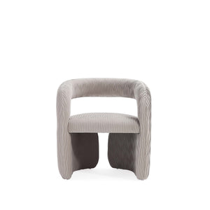 English Elm Corvette Velvet Lounge Chair Dove — Hand-Stitched Off-White Velvet, Kiln-Dried Pine Frame, No Assembly Required B365P397992