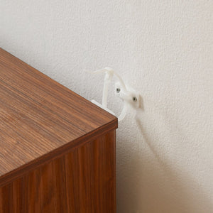 English Elm 6 Drawers Dresser Stylish 55" Wide Curved Wave Chest with Ample Storage, Sturdy Top for TV Use Walnut W1820P324616