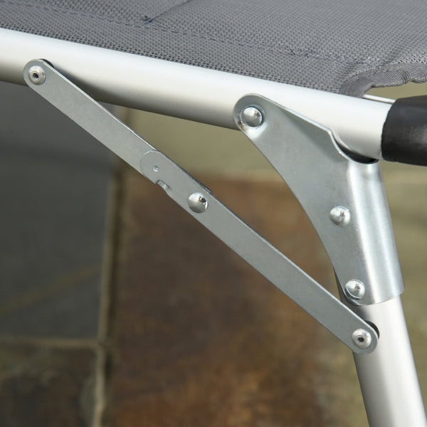 English Elm Outsunny Foldable Chaise Lounge Chair - 5-Position Recliner With Padded Comfort For Beach & Patio W2225P174386-GIGA