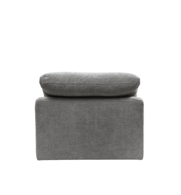 English Elm Naveen Gray Linen Modular Sectional Sofa with Ottoman — Customizable 7-Piece, Plush Foam Seats, Wooden Frame Comfort B2726S00084