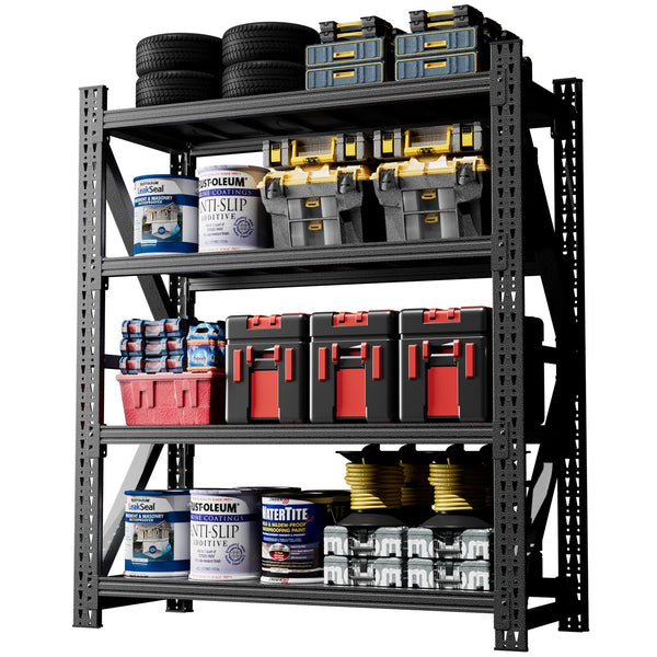 English Elm Heavy Gauge Steel Industrial Shelving Unit 4000lb Garage Warehouse Storage Rack T2398P480397
