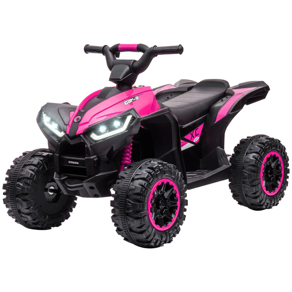 English Elm Aosom 12v Electric Ride on Atv Quad for Toddlers with Steel Frame and Rugged Wheels W2225P217186
