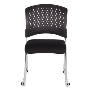 OSP Home Furnishings Visitor's Pro-line Ii Stacking Chair 2-pack with Chrome Sled Base for Office Spaces 8455C2-30