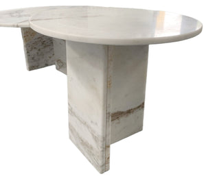English Elm White Natural Marble Coffee Table Set - Elegant, Durable & Versatile Accent Tables For Living Rooms W1696P262762-GIGA