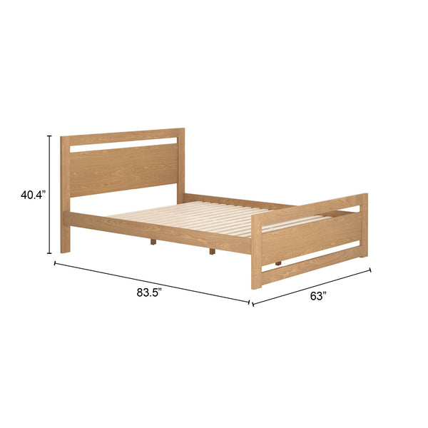 Zuo Modern Repos Queen Bed - Elevate Your Space With Chic Design And Premium Mdf For Modern Interiors Brown Mdf,Plywood 110642-zuo-modern