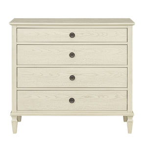 JLA Home Madison Park Signature - 4-drawer Victorian-style dresser with antique-finish wood, dovetail drawers, metal knobs, anti-tip safety Antique Cream MPS137-0315
