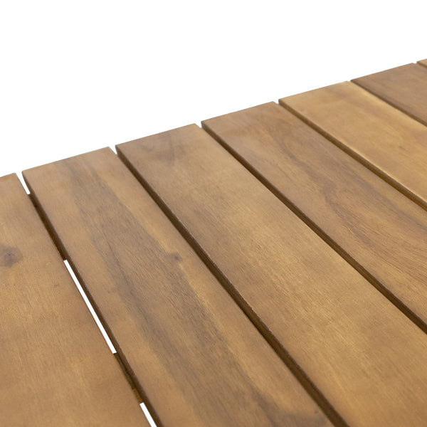 English Elm Christopher Knight Home® - Camak Acacia Wood Outdoor Loveseat & Coffee Table Set in Teak Beige — Weather-Resistant, 800lb Capacity 71702.00BGE