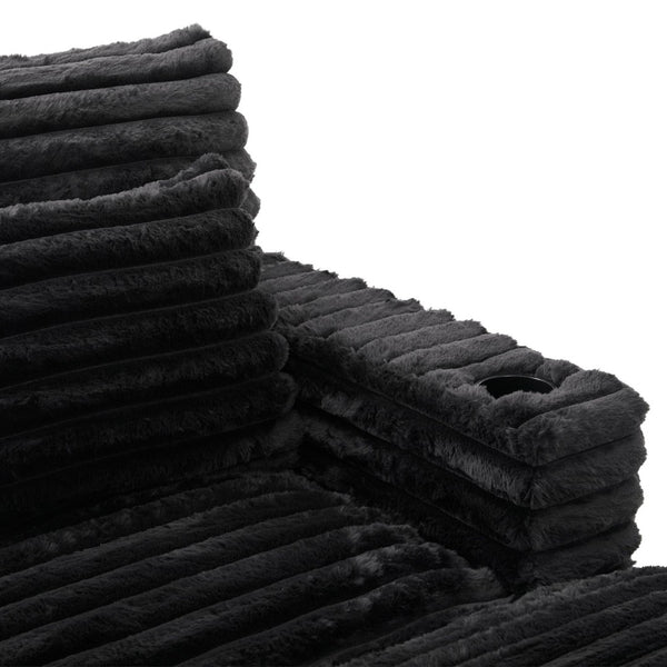 English Elm Oversized Double Chaise Lounge Sofa - Cloud Couch With Usb Ports, Cup Holders & Plush Pillows For Comfort N719S002110B-GIGA