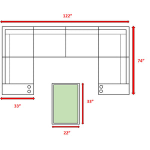 English Elm 4-Person Outdoor Wicker Sofa Set With Cushions – Modular, Fully Assembled, Weather-Resistant Comfort B120S00196