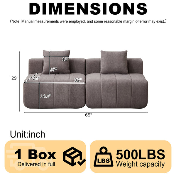 English Elm Chenille Modular Sectional Sofa Curved Piano Key Design Plush Living Room Lounge Seating Grey W834P389128