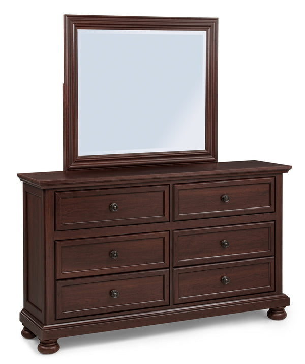 English Elm Contemporary Six Drawer Cherry Wood Dresser with Veneer Fronts for Master Bedroom B2741P457651