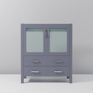 English Elm Dark Grey Bath Vanity – Stylish 30" W X 18.25" D Modern Cabinet With Soft-Close Drawers & Ample Storage B2731P260422