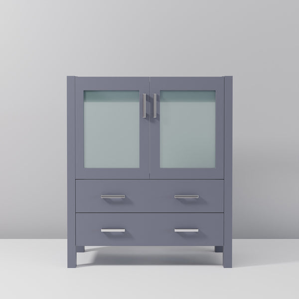 English Elm Dark Grey Bath Vanity – Stylish 30" W X 18.25" D Modern Cabinet With Soft-Close Drawers & Ample Storage B2731P260422