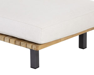 Sunpan Geneve Lounger - Elegant Outdoor Seating with Teak Wood Frame & Durable UV-Resistant Upholstery