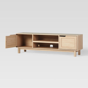 Tromso Modern 58" 2-Door TV Stand in Coastal Oak - Stylish Storage Solution for TVs Up to 65"