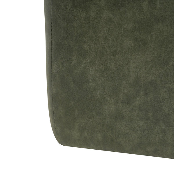 English Elm Upholstered Corduroy Square Ottoman Plywood Frame Sectional Footrest for Living Room Green N757P414087G