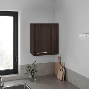 English Elm Sterling Wall Mounted Cabinet Two Interior Shelves Walnut Finish Compact Storage Unit Dark Walnut B097P474308
