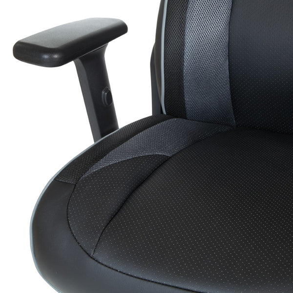 OSP Home Furnishings Big & Tall Gaming Chair Grey Mesh