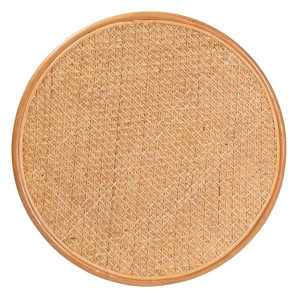 English Elm Bohemian Round Rattan Coffee Table Woven Honey Finish Organic Living Room Accent B2750P467749