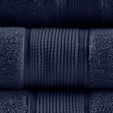 Madison Park Signature 100% Cotton Bath 8 Piece Set MPS73-540 Dark Navy