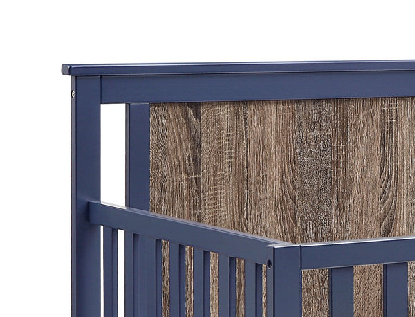 English Elm Connelly Suite Bebe Convertible Crib Dual Tone Veneer Grows with Your Nursery Blue+Brown B022P204866