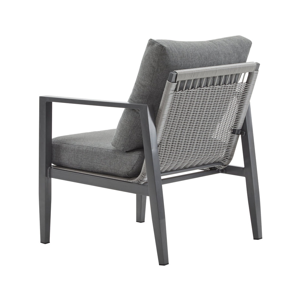 English Elm Christopher Knight Home® - [Set Of 2] Gray Aluminum Lounge Chairs With Plush Cushions And Modern Rope Accents For All Spaces N767P237034G_2