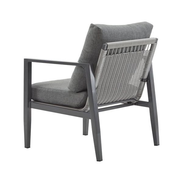 English Elm Christopher Knight Home® - [Set Of 2] Gray Aluminum Lounge Chairs With Plush Cushions And Modern Rope Accents For All Spaces N767P237034G_2