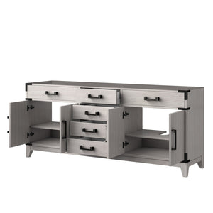 English Elm White Oak Double Bath Vanity - 72" W, Spacious Storage, Soft-Close Design, Natural Finish For Luxury B2731P259904-GIGA