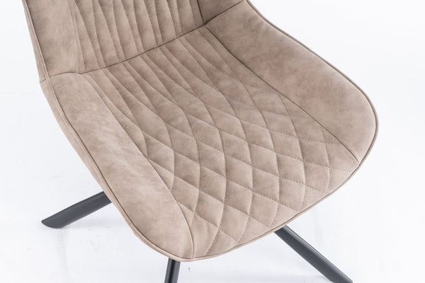 English Elm Mid-Century Modern Tufted Swivel Accent Chairs, Set Of 2 - Stylish Upholstered Dining Room Seating T3903P405988