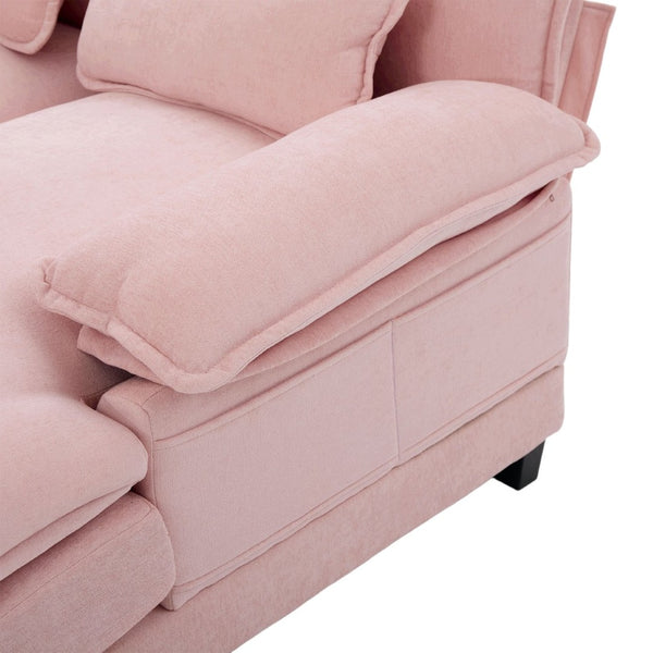 English Elm United We Win U-Shaped Modular Cloud Couch, 110" Chenille Sectional With Memory Foam & Storage W1568S00236-GIGA