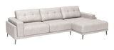 Bliss RAF Chaise Sectional Beige 110370 Zuo Modern