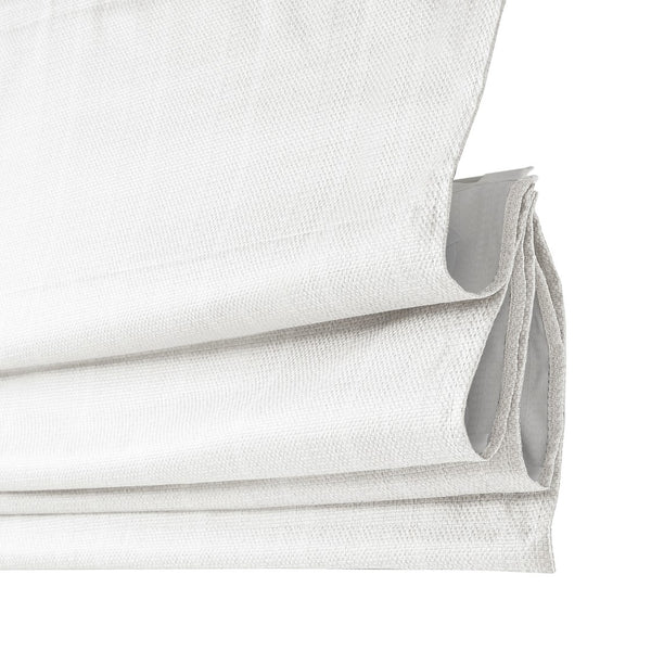 English Elm Basketweave Roman Shade with Thermal Foam Backing for Energy Efficiency, Cordless Easy Operation and Privacy White 11.42 L x 6.23 W x 7.48 H B035129708