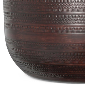 English Elm Johnsen Hand-Finished Metal Coffee Table in Oil-Rubbed Bronze – Round 32.5" Wide Textured Top & Versatile Decor Piece B136P262279