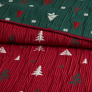 English Elm 3-Piece Queen Coverlet Set Matelassé Elegance with Two Shams — Soft Polyester-Rayon Texture, Durable Comfort Red 16.34 L x 14.57 W x 7.68 H B035P381283