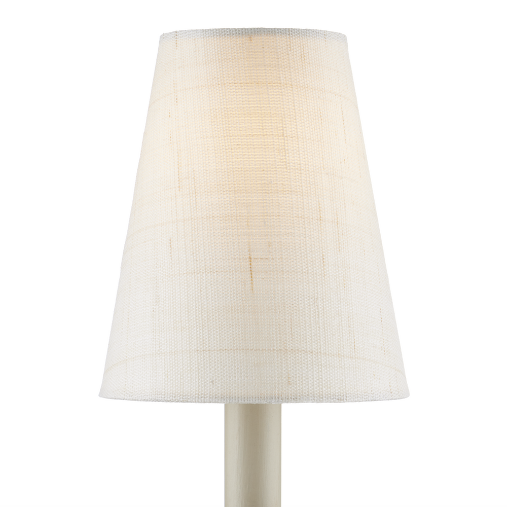 Ivory Handcrafted Grasscloth Tapered Chandelier Shade – Artisanal Elegance for Modern Spaces